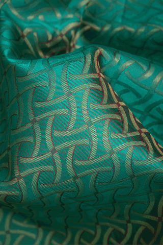 Allover Zari Design Emerald Green Soft Silk Saree