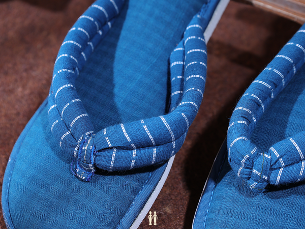 Checks Design Blue Cotton Slippers