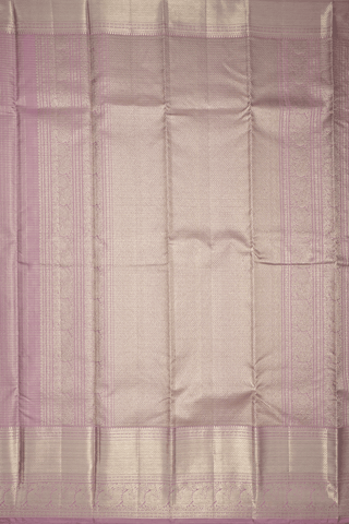 Allover Checks Design Pastel Pink Kanchipuram Silk Saree
