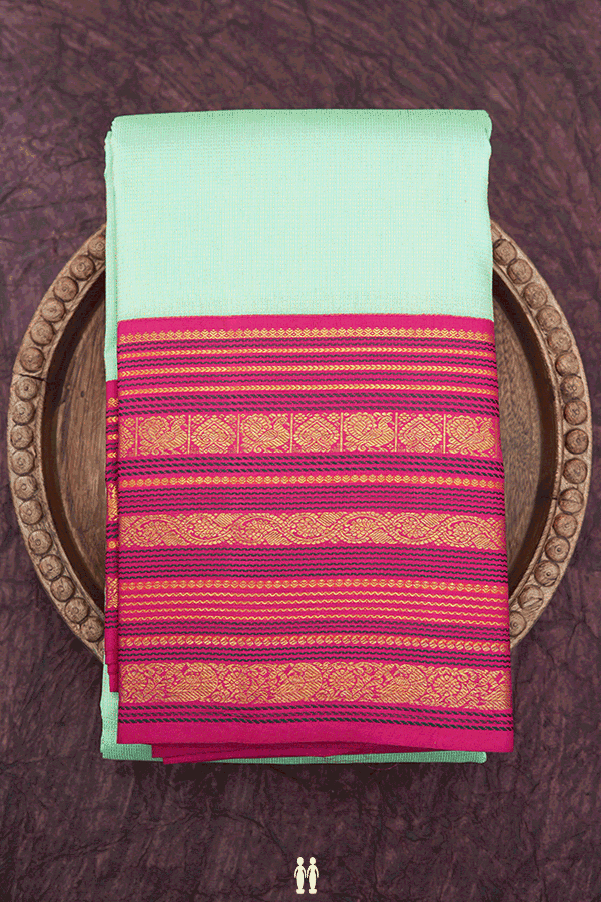 Zari Striped Design Pastel Green Kanchipuram Silk Saree