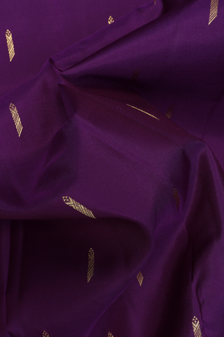 Allover Zari Buttas Purple Kanchipuram Silk Saree