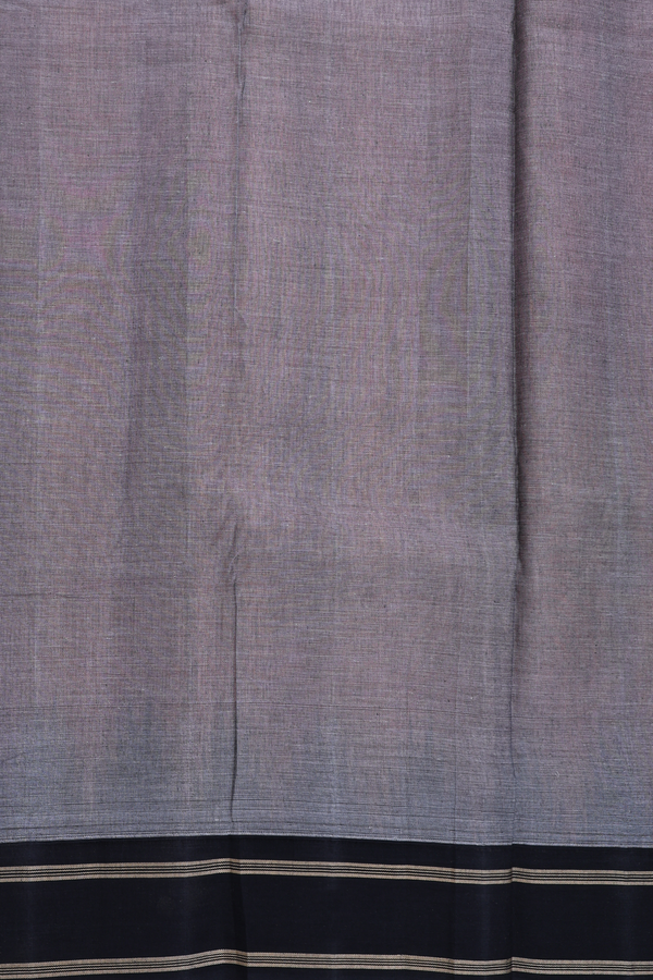 Chettinadu Cotton Saree In Blush Orange With Temple Border