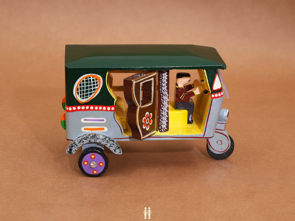 Wooden Handicraft Multicolor Miniature Auto