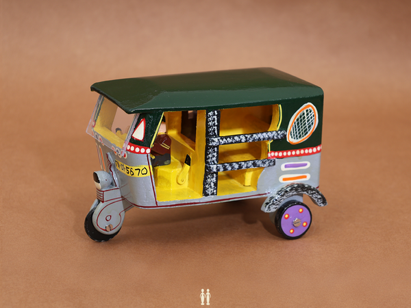 Wooden Handicraft Multicolor Miniature Auto