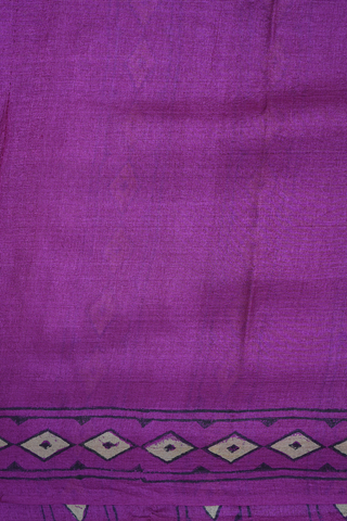 Allover Printed Buttas Purple Rose Tussar Silk Saree