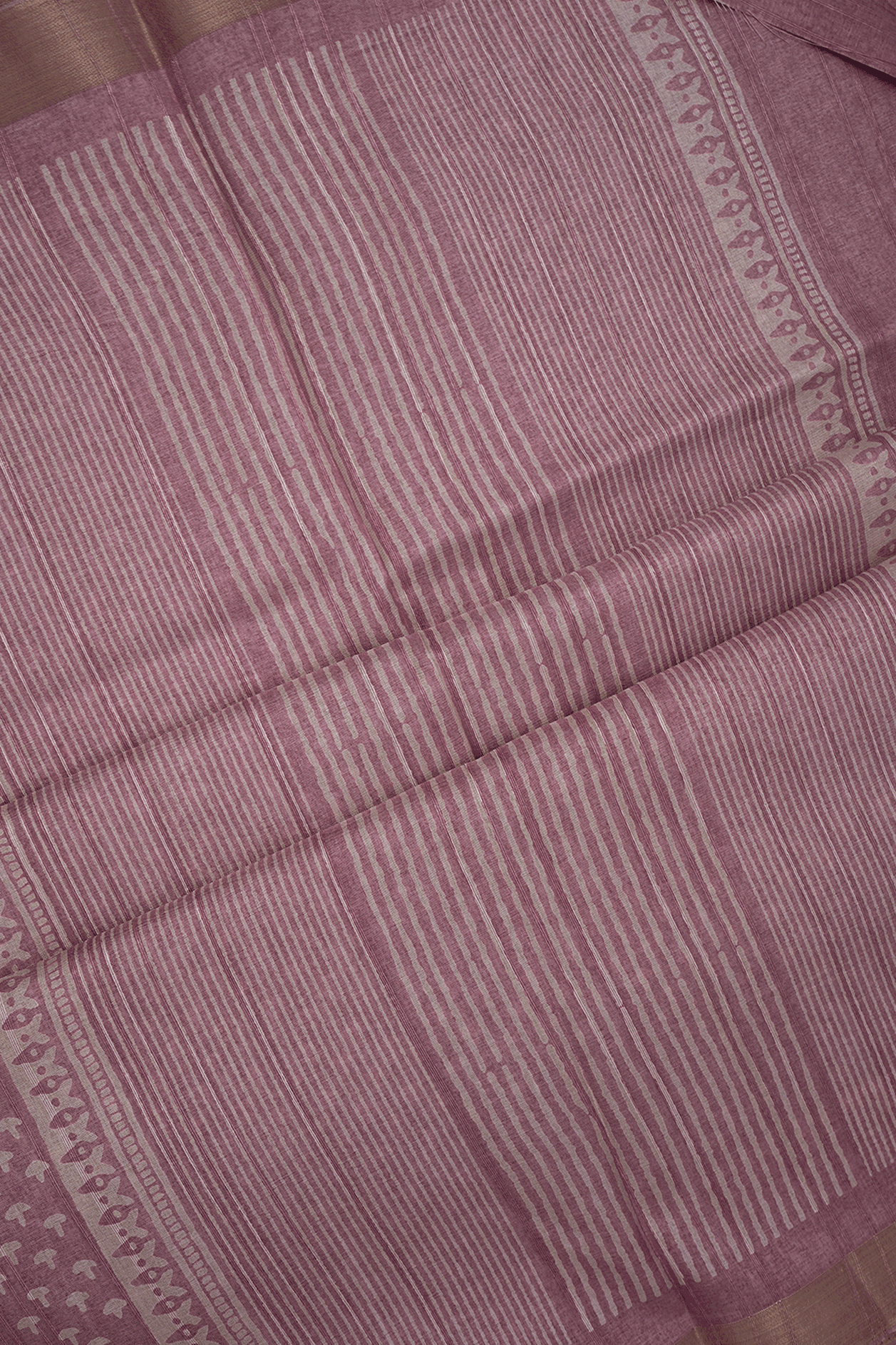 Allover Printed Buttis Mauve Purple Semi Tussar Silk Saree