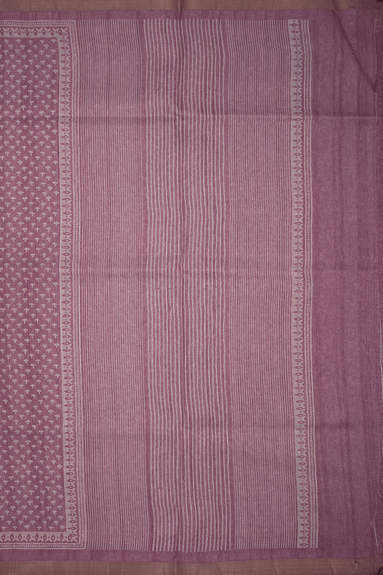 Allover Printed Buttis Mauve Purple Semi Tussar Silk Saree