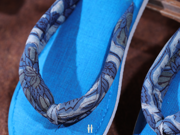 Plain Blue Cotton Slippers