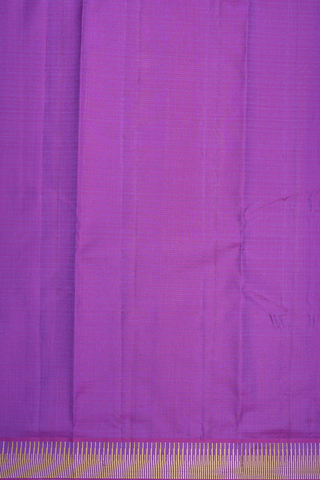 Seepu Rekku Zari Border Plain Lavender Kanchipuram Silk Saree