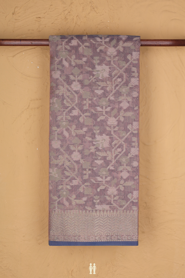 Kota Cotton Saree In Cocoa Brown With Allover Design