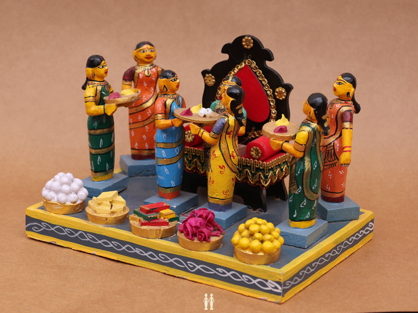 Wooden Handicraft Puberty Function Set For Showpiece