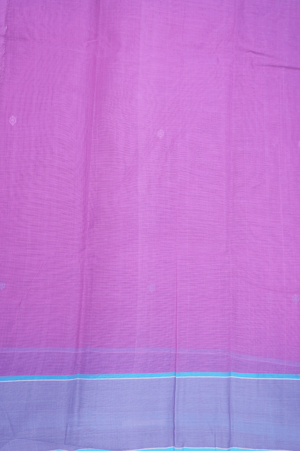 Threadwork Buttas Soft Purple Bengal Cotton Saree