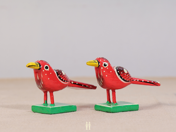Wooden Birds Set Of 2 For Show Piece