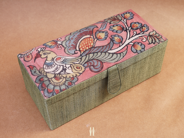 Kalamkari Design Wooden Jewellary Storage Box