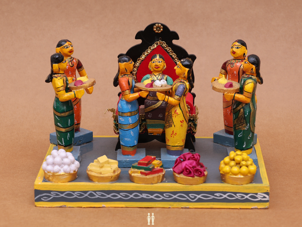 Wooden Handicraft Puberty Function Set For Showpiece