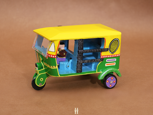 Wooden Handicraft Multicolor Miniature Auto