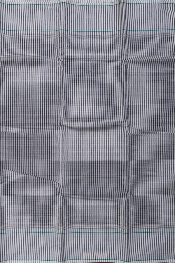 Koorainadu Cotton Saree Black And White With Checks Design