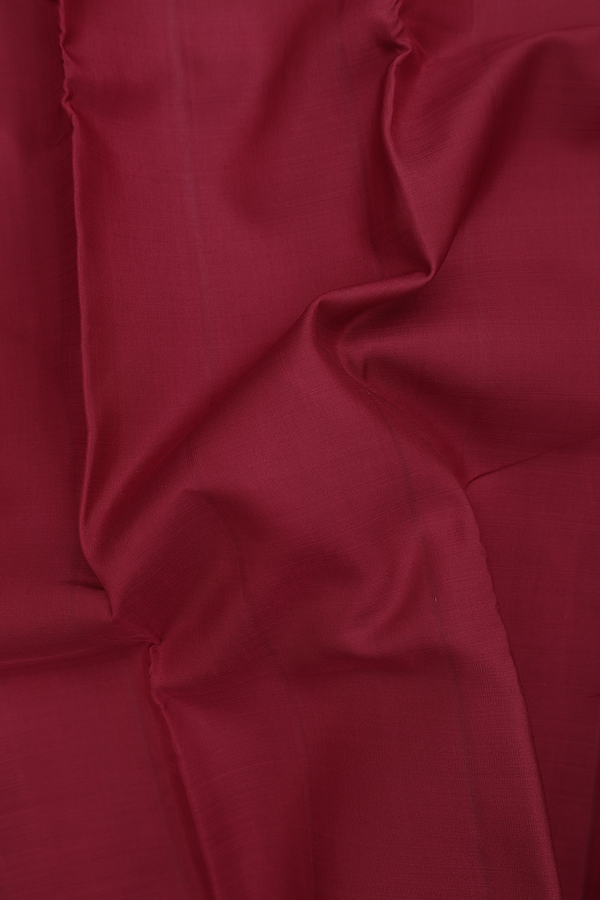 Kanchipuram Silk Saree In Ruby Red With Parrot Border