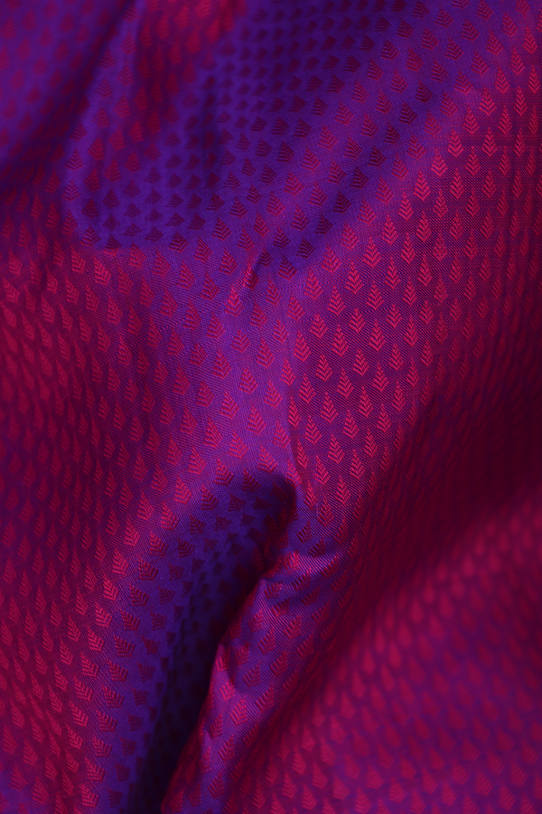 Kanchipuram Silk Saree In Purple With Jacquard Pattern