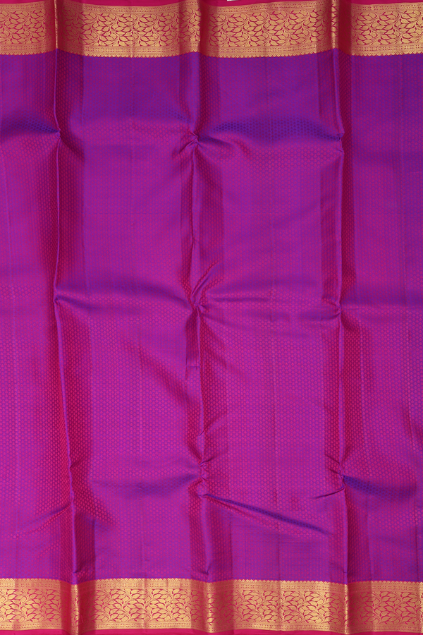 Kanchipuram Silk Saree In Purple With Jacquard Pattern