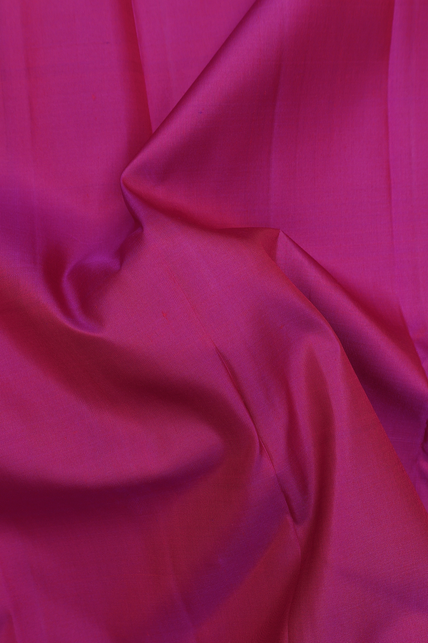 Kanchipuram Silk Saree In Plain Dual Tone With Korvai Border