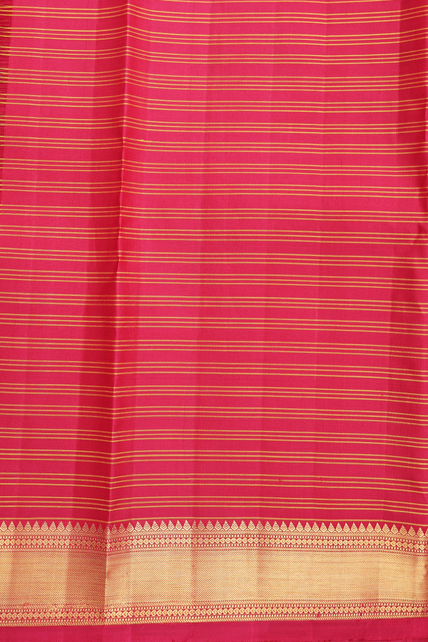 Kanchipuram Silk Saree In Red With Checks Design