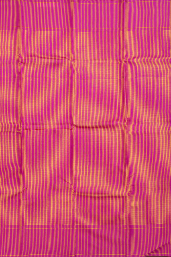 Koorainadu Silk Cotton Saree In Magenta And Orange With Checks