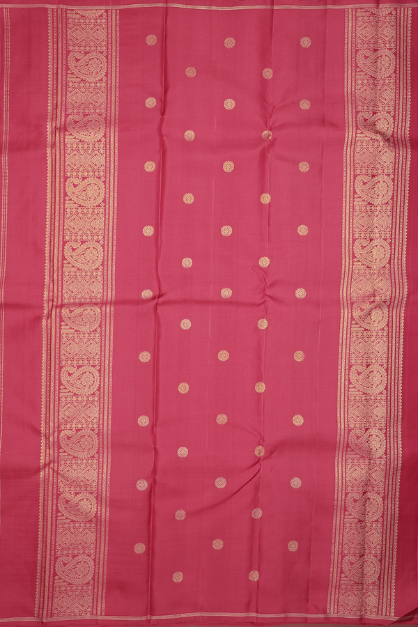 Kanchipuram Silk Saree In Red With Parrot Motifs