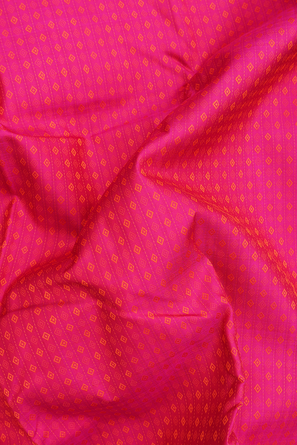 Kanchipuram Silk Saree In Pink With Jacquard Design