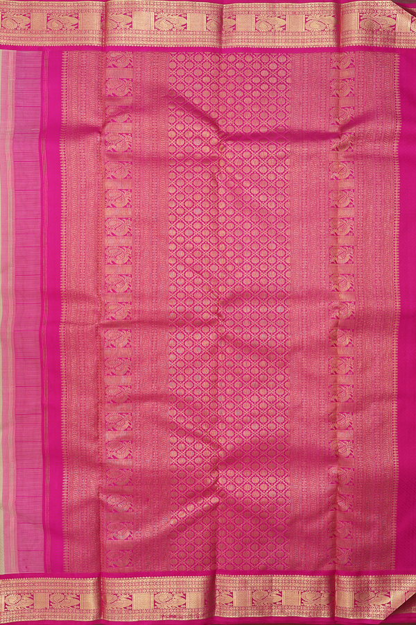 Kanchipuram Silk Saree In Tan Brown With Jacquard Pattern