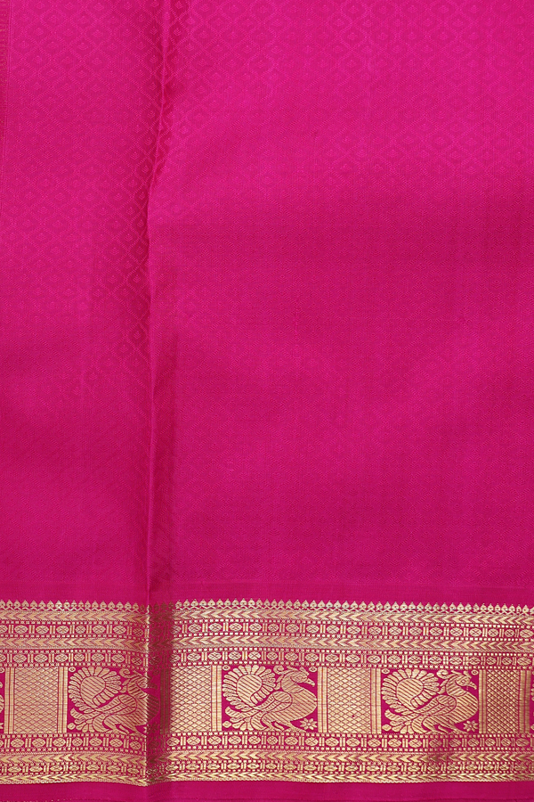 Kanchipuram Silk Saree In Tan Brown With Jacquard Pattern