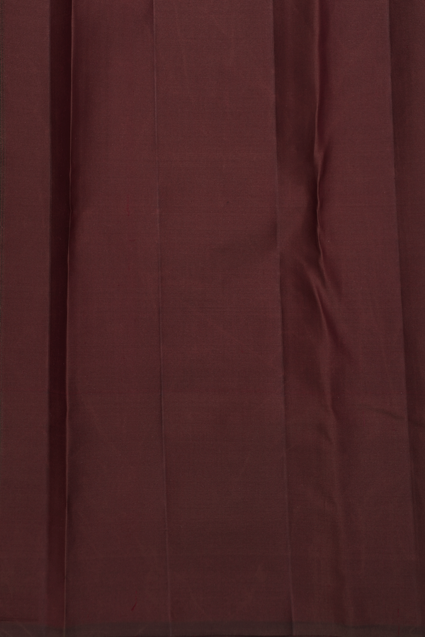 Kanchipuram Silk Saree In Coffee Brown With Brocade Design