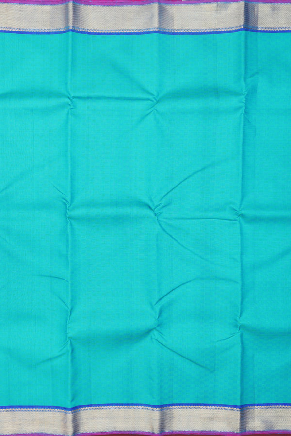 Kanchipuram Silk Saree Blue And Green With Paai Madippu Kattai