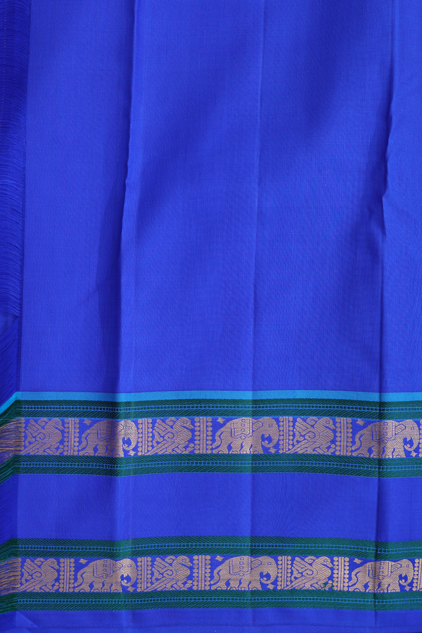 Kanchipuram Silk Saree Mango Yellow With Rettai Pettu Border