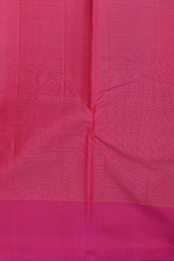 Kanchipuram Silk Saree In Magenta With Checks Design
