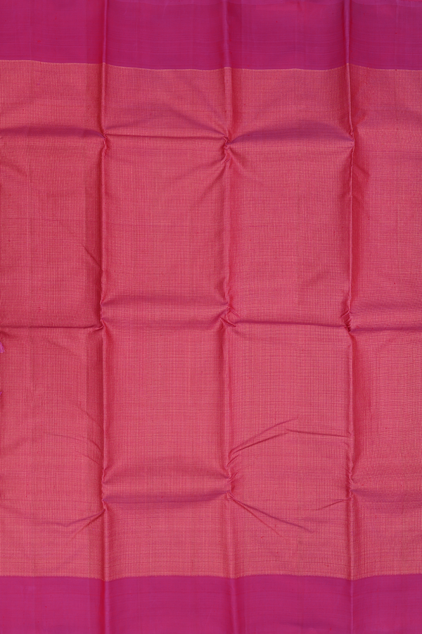 Kanchipuram Silk Saree In Magenta With Checks Design