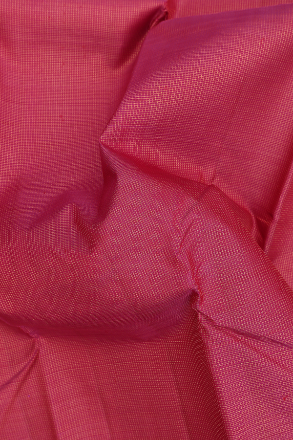 Kanchipuram Silk Saree In Magenta With Checks Design