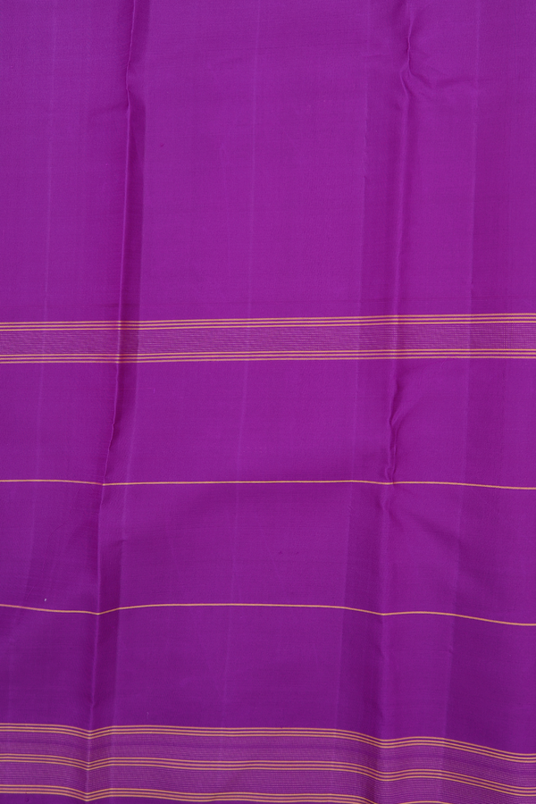 Kanchipuram Silk Saree In White With Contrast Border