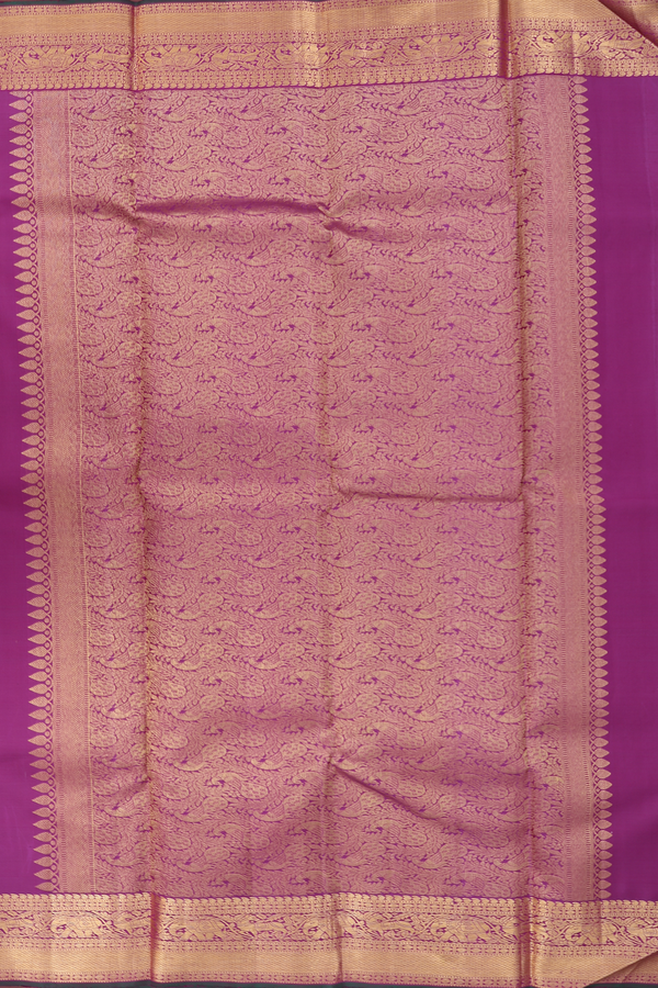 Kanchipuram Silk Saree In Purple With Jacquard Pattern