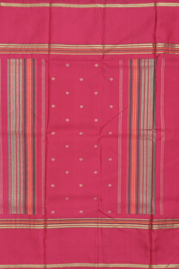 Kanchipuram Silk Saree In Royal Blue With Checks Design