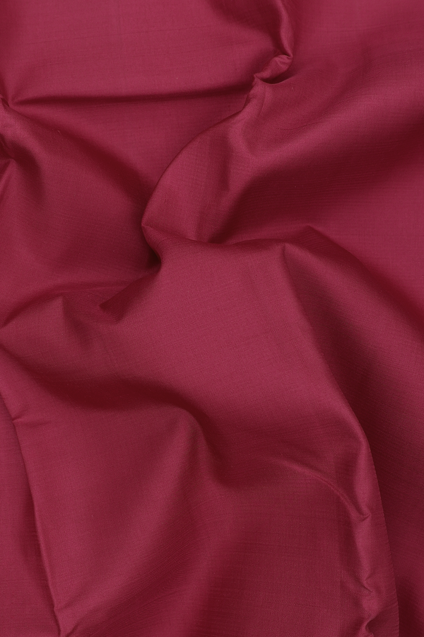 Kanchipuram Silk Saree In Berry Red With Contrast Border
