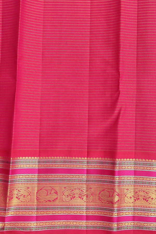 Kanchipuram Silk Saree In Pear Green With Checks Along Buttas