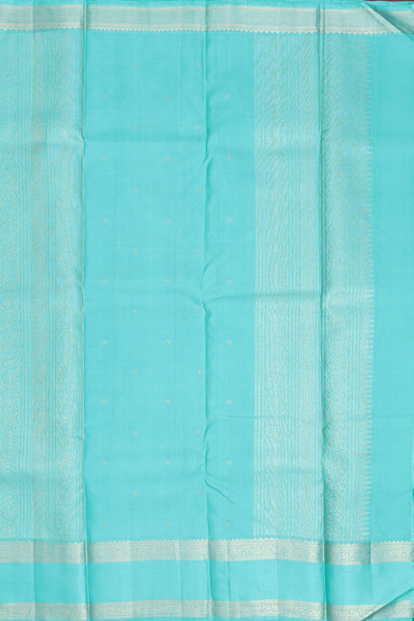 Kanchipuram Silk Saree In Purple With Zari Buttas