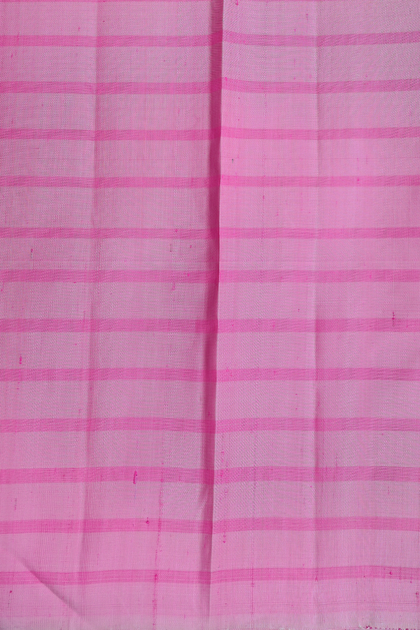 Kanchipuram Silk Saree In Cream With Checks Design