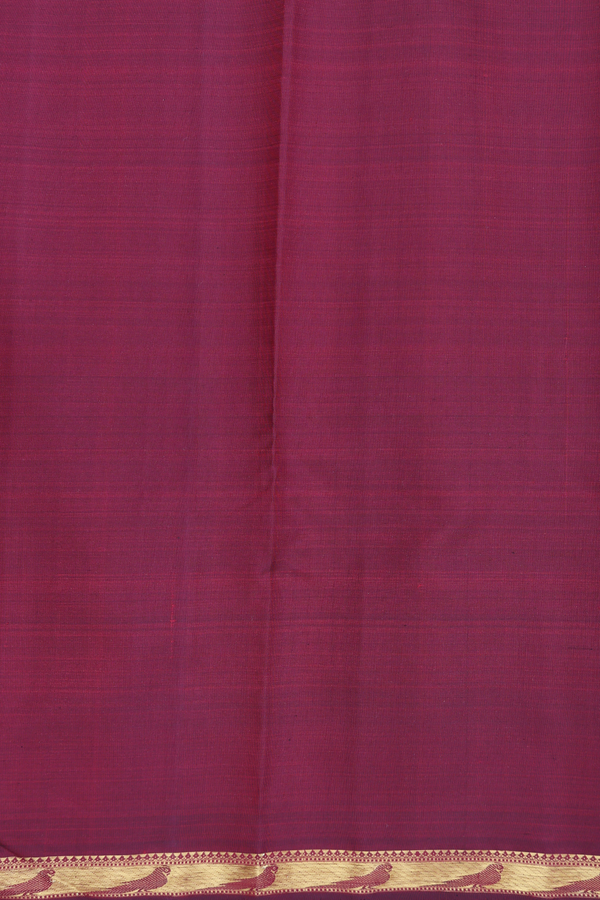 Kanchipuram Silk Saree In Maroon With Parrot Border