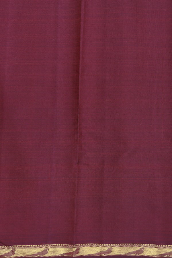 Kanchipuram Silk Saree In Maroon With Parrot Border