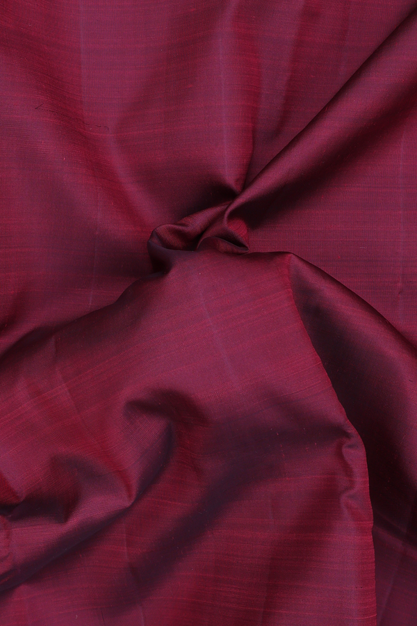 Kanchipuram Silk Saree In Maroon With Parrot Border