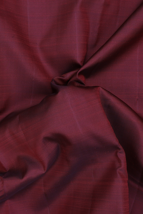 Kanchipuram Silk Saree In Maroon With Parrot Border