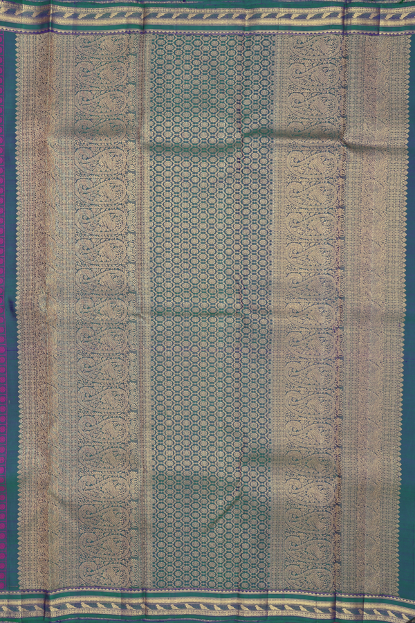 Kanchipuram Silk Saree In Dual Tone With Jacquard Pattern