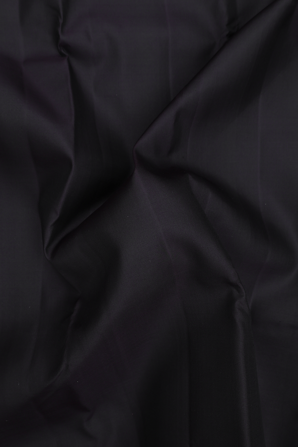 Kanchipuram Silk Saree In Black With Peacock Border